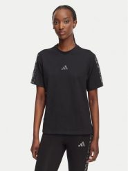Adidas T-Shirt Seasonal Essentials Animal Print 3-Stripes KH1550 Czarny Regular Fit. Czarne t-shirty damskie Adidas, s, bez wzorów, z bawełny, bez kołnierzyka, bez ramiączek. Za 149.99 zł.
