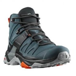 Buty trekkingowe męskie Salomon X Ultra Mid 4 Gtx. Zielone buty zimowe męskie Salomon, bez wzorów, z gumy, za kostkę, bez obcasa, bez zapięcia. Za 803.00 zł.