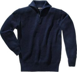 Sweter troyer, z zamkiem blysk. granatowy, rozm. L. Niebieskie swetry męskie NoName, l, bez wzorów, bez kołnierzyka, bez ramiączek. Za 123.86 zł.