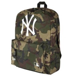 Plecak MLB Camo. Zielone plecaki męskie New Era, bez wzorów, z materiału. Za 139.99 zł.