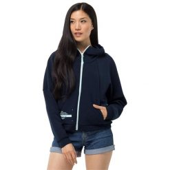 Bluza trekkingowa damska Jack Wolfskin Starboard. Niebieskie bluzy damskie Jack Wolfskin, bez wzorów, z bawełny, sportowe, bez ramiączek, z kapturem. W wyprzedaży za 217.00 zł.