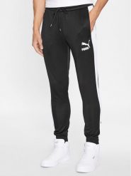 Puma Spodnie dresowe Iconic T7 530098 Czarny Regular Fit. Czarne spodnie sportowe męskie Puma, m, bez wzorów, z dresówki. Za 219.99 zł.