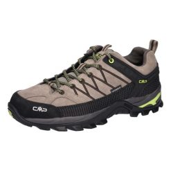 Buty trekkingowe męskie CMP Rigel Low WP. Brązowe trekkingi męskie CMP, z materiału, bez zapięcia. Za 289.09 zł.