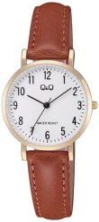 Zegarek QQ C66A-002P damski klasyczny złoty 31 mm . Żółte zegarki damskie Q&Q, złote. Za 129.00 zł.