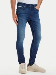 Calvin Klein Jeans Jeansy LV04RH754G Granatowy Skinny Fit. Niebieskie jeansy męskie Calvin Klein Jeans, z bawełny. Za 409.99 zł.