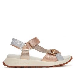 Sandały Hispanitas. Szare sandały damskie Hispanitas, bez wzorów, bez obcasa, na płaskiej podeszwie, bez zapięcia. Za 579.99 zł.