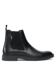 BOSS Sztyblety Calev 50503255 Czarny. Czarne botki męskie Boss, bez wzorów, ze skóry, bez obcasa, bez zapięcia. Za 739.99 zł.