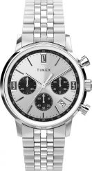 Zegarek Timex Zegarek męski Timex TW2W10400 srebrny. Szare zegarki męskie Timex, bez wzorów, srebrne. Za 945.00 zł.