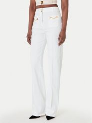 Elisabetta Franchi Jeansy PJ-25D-61E2 Biały Regular Fit. Białe jeansy damskie Elisabetta Franchi, bez wzorów, z bawełny. Za 1,659.00 zł.