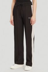 GUESS Czarne damskie dresowe spodnie Yarrow, Rozmiar M. Czarne spodnie sportowe damskie Guess, z aplikacjami, z dresówki. W wyprzedaży za 229.99 zł.