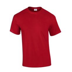 Ultra Bawełniana Koszulka Unisex Dla Dorosłych. Czerwone bluzki damskie GILDAN, l, bez wzorów, z bawełny, sportowe, bez kołnierzyka, bez ramiączek. Za 34.99 zł.