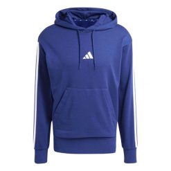 Adidas Essentials, Felpa Uomo Con Cappuccio - Blu. Niebieskie bluzy męskie Adidas, bez wzorów, sportowe, bez ramiączek, bez kaptura. Za 253.40 zł.