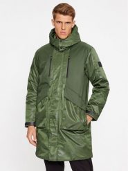 EA7 Emporio Armani Płaszcz zimowy 6RPK04 PNERZ 1845 Zielony Regular Fit. Zielone płaszcze męskie EA7 Emporio Armani, na zimę, m, bez wzorów, z syntetyku, bez kołnierzyka, bez kaptura. Za 1,389.00 zł.