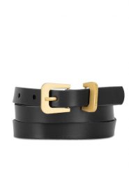 Gino Rossi Pasek Damski BLYL24003-3 Czarny. Czarne paski damskie Gino Rossi, bez wzorów, ze skóry. Za 99.99 zł.