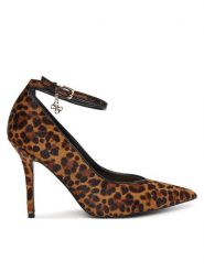 Guess Szpilki FLFNA3 LEA08 Brązowy. Brązowe szpilki damskie Guess, z aplikacjami, bez obcasa, na szpilce, bez zapięcia. Za 714.99 zł.