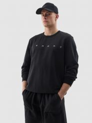 4F Bluza dresowa nierozpinana bez kaptura męska - czarna 3XL. Czarne bluzy męskie 4F, l, bez wzorów, z bawełny, klasyczne, bez ramiączek, bez kaptura. W wyprzedaży za 79.99 zł.