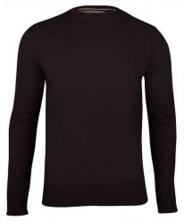 Sweter Ciemny Bordowy Okrągły Dekolt Jednokolorowy Męski -BRAVE SOUL. Czerwone swetry męskie Brave Soul, l, bez wzorów, biznesowe, bez kołnierzyka, bez ramiączek. Za 79.00 zł.