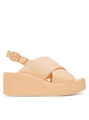 HÖGL Sandały Lucie 9-102500 Pomarańczowy. Brązowe sandały damskie HÖGL, bez wzorów, ze skóry, bez obcasa, na koturnie, bez zapięcia. Za 489.99 zł.