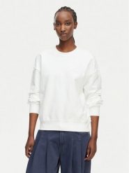 Calvin Klein Bluza LV044G214G Biały Regular Fit. Białe bluzy damskie Calvin Klein, m, bez wzorów, z bawełny, bez ramiączek, bez kaptura. Za 369.99 zł.