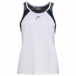 Koszulka bez rękawów damska CLUB 22 Tank Top. Białe topy damskie Head, l, bez wzorów, z poliesteru, sportowe, bez kołnierzyka, bez ramiączek. Za 142.30 zł.