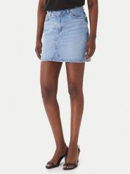 HUGO Spódnica jeansowa Gatalie 50559749 Niebieski Regular Fit. Niebieskie spódnice damskie Hugo, l, bez wzorów, z bawełny. Za 499.99 zł.