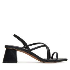 Sandały Call It Spring. Czarne sandały damskie Call it Spring, bez wzorów, bez obcasa, na słupku, bez zapięcia. Za 219.99 zł.