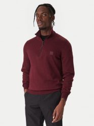 BOSS Sweter Kanobix 50527585 Czerwony Regular Fit. Czerwone swetry męskie Boss, m, bez wzorów, z bawełny, bez kołnierzyka, bez ramiączek. Za 579.99 zł.