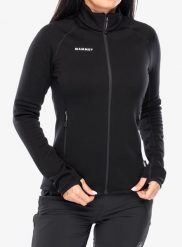Bluza z zamkiem damska Mammut Aconcagua ML Jkt. Czarne bluzy damskie Mammut, m, bez wzorów, z materiału, bez ramiączek, bez kaptura. Za 890.99 zł.