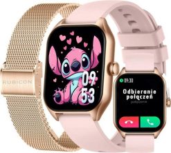 Zegarek SMARTWATCH na Komunię Rubicon RNCF03 / 2 paski. Zegarki smartwatch Rubicon, bez wzorów. Za 361.58 zł.