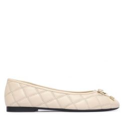 Baleriny Tommy Hilfiger. Brązowe balerinki damskie Tommy Hilfiger, bez wzorów, bez obcasa, bez zapięcia. Za 449.99 zł.