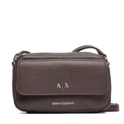 Torebka Armani Exchange. Brązowe listonoszki damskie Armani Exchange, bez wzorów, bez dodatków. Za 479.99 zł.