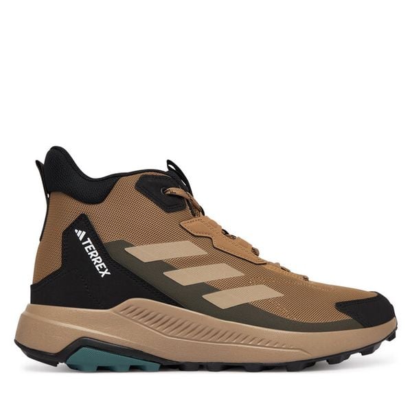 Trekkingi adidas. Brązowe botki męskie Adidas, bez zapięcia. Za 399.99 zł.