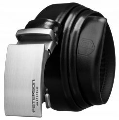 Pasek męski Peterson PTN A005 BLACK czarny. Czarne paski męskie Peterson, z jeansu. Za 79.99 zł.