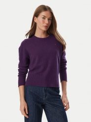 Tommy Hilfiger Sweter WW0WW51432 Fioletowy Regular Fit. Fioletowe swetry nierozpinane damskie Tommy Hilfiger, m, bez wzorów, z wełny, bez kołnierzyka, bez ramiączek. Za 649.99 zł.