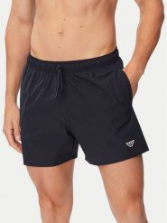 Emporio Armani Szorty kąpielowe EM000583 AF20424 UB102 Granatowy Regular Fit. Niebieskie kąpielówki męskie Emporio Armani, bez wzorów, z syntetyku. Za 239.99 zł.