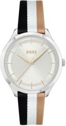 Zegarek Boss BOSS 1502694 zegarek damski srebrny 35 mm. Szare zegarki damskie Boss, srebrne. Za 722.63 zł.