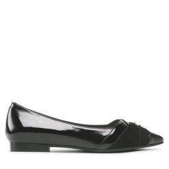 Baleriny Eva Minge. Czarne balerinki damskie Eva Minge, bez wzorów, bez obcasa, bez zapięcia. Za 299.99 zł.
