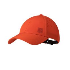 Czapka z daszkiem BUFF SUMMIT CAP SOLID. Czerwone czapki damskie Buff, bez wzorów, sportowe. Za 104.99 zł.