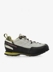 Buty podejściowe damskie La Sportiva Boulder X. Zielone obuwie trekkingowe damskie La Sportiva, z gumy, bez zapięcia. Za 626.99 zł.