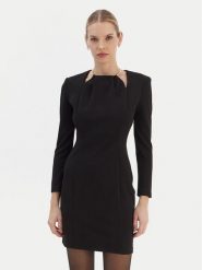 Rinascimento Sukienka koktajlowa CFC0126529003 Czarny Slim Fit. Czarne sukienki damskie Rinascimento, xl, bez wzorów, z syntetyku, wizytowe, bez kołnierzyka, bez ramiączek. Za 449.99 zł.