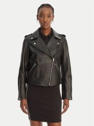 HUGO Kurtka skórzana Lujana 50551255 Czarny Regular Fit. Czarne kurtki damskie Hugo, xs, bez wzorów, ze skóry, bez kaptura. Za 1,849.00 zł.