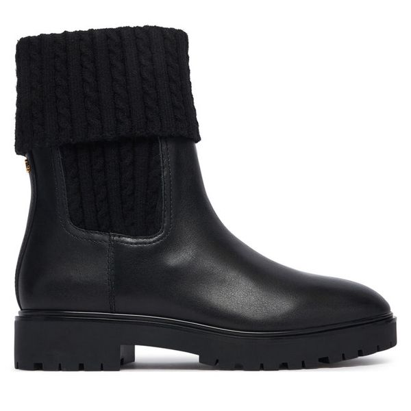 Botki LAUREN RALPH LAUREN. Czarne botki damskie Lauren Ralph Lauren, bez wzorów, bez obcasa, na płaskiej podeszwie, bez zapięcia. Za 1,199.00 zł.