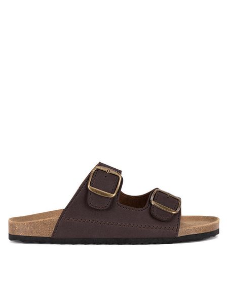 Lanetti Klapki 7410990001 Brązowy. Brązowe klapki męskie Lanetti, bez wzorów, z syntetyku, bez zapięcia. Za 79.99 zł.