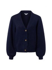 MbyM Kardigan - Molenda Kobiety niebieski, L. Niebieskie kardigany damskie mbyM, l, bez wzorów, z dzianiny, eleganckie, bez kołnierzyka. Za 329.95 zł.