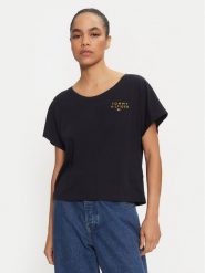 Tommy Hilfiger T-Shirt UW0UW05570 Granatowy Relaxed Fit. Niebieskie t-shirty damskie Tommy Hilfiger, xs, bez wzorów, z bawełny, bez kołnierzyka, bez ramiączek. Za 109.99 zł.