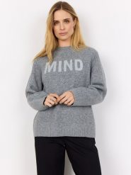 Soyaconcept® Sweter z dzianiny - SC-Audrey Kobiety Sztuczne włókno szary|srebrny, L. Szare swetry nierozpinane damskie l, bez wzorów, z dzianiny, bez kołnierzyka, bez ramiączek. Za 179.95 zł.