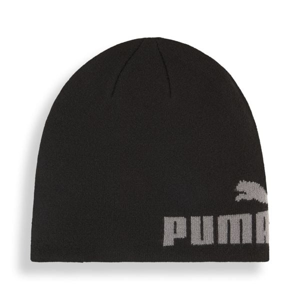 Młodzieżowa czapka beanie Essentials średniej głębokości bez mankietu PUMA. Czarna czapki damskie Puma, bez wzorów. Za 69.00 zł.