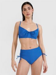 4F Góra od bikini damska - niebieska L. Niebieskie bikini 4F, l, bez wzorów, z elastanu. W wyprzedaży za 69.99 zł.