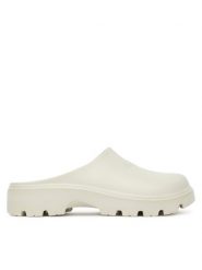 Pepe Jeans Klapki Sun Beach PLS70161 Biały. Białe klapki damskie Pepe Jeans, bez wzorów, z jeansu, bez obcasa, bez zapięcia. Za 89.99 zł.