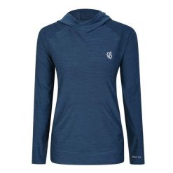 Bluza sportowa z kapturem damska Sprint City. Niebieskie bluzy damskie Dare 2B, bez wzorów, sportowe, bez ramiączek, z kapturem. Za 39.99 zł.
